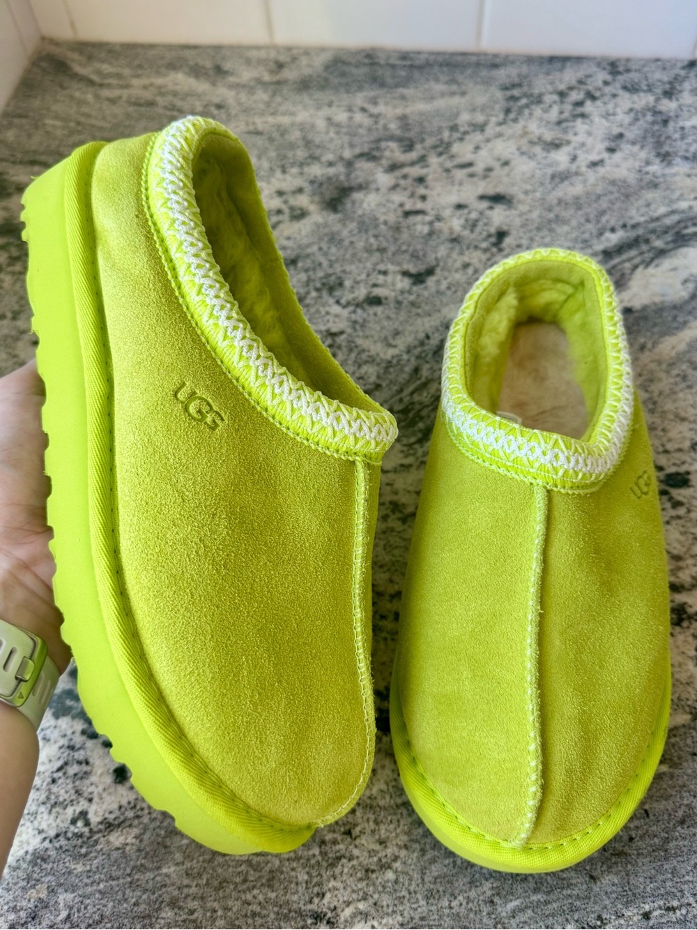 UGG Tasman Key Lime. Like new. Women’s size 8.